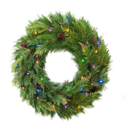 Aspen Wreath - Battery Operated with Dual Color T5 Lights