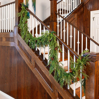 Norfolk Pine Garland - Battery Operated with Warm White Fairy Lights