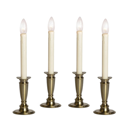 Set of 4 Battery Operated Berkshire Candles with Remote - Celestial Lights