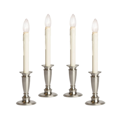 Set of 4 Battery Operated Berkshire Candles with Remote - Celestial Lights