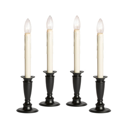 Set of 4 Battery Operated Berkshire Candles with Remote - Celestial Lights