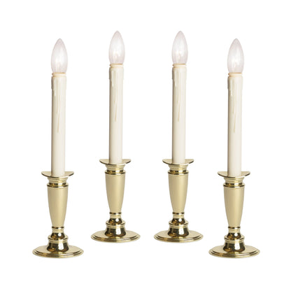 Set of 4 Battery Operated Berkshire Candles with Remote - Celestial Lights