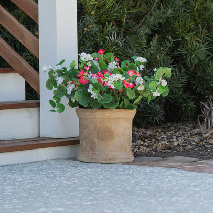 Lifelike Geranium Urn Filler - Red and White - Celestial Lights