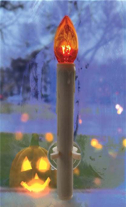 Set of 4 Battery Operated Halloween Suction Cup Candles - With Remote - Celestial Lights