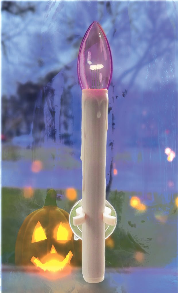 Set of 4 Battery Operated Halloween Suction Cup Candles - With Remote - Celestial Lights