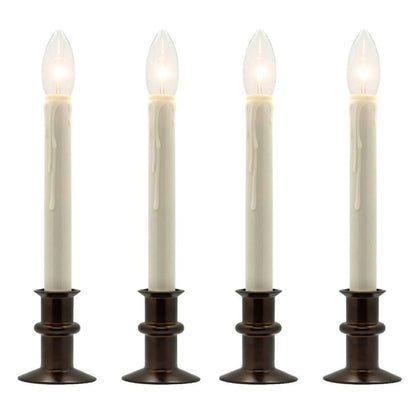 Battery Operated Traditional Adjustable Window Candles - Without Remote - Set of 2 or 4 - Celestial Lights