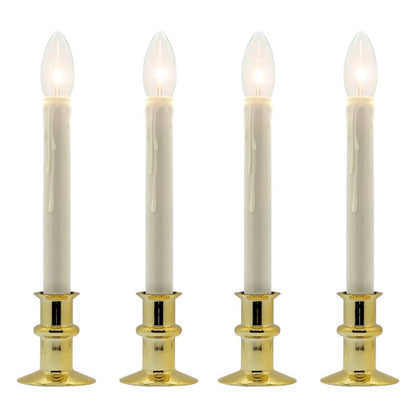 Battery Operated Traditional Adjustable Window Candles - Without Remote - Set of 2 or 4 - Celestial Lights