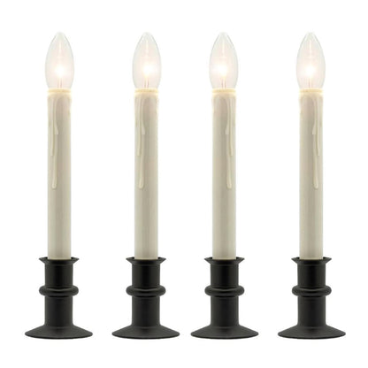 Battery Operated Traditional Adjustable Window Candles - Without Remote - Set of 2 or 4 - Celestial Lights
