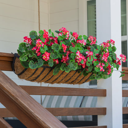 Lifelike Geranium Window Box Filler - Celestial Lights