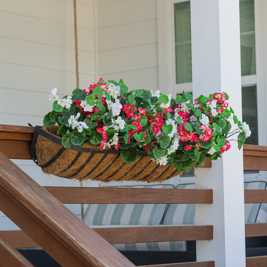 Lifelike Geranium Window Box Filler - Celestial Lights