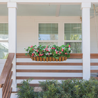 Lifelike Geranium Window Box Filler