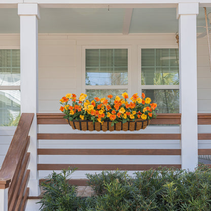 Lifelike Petunia Window Box Filler - Yellow and Orange